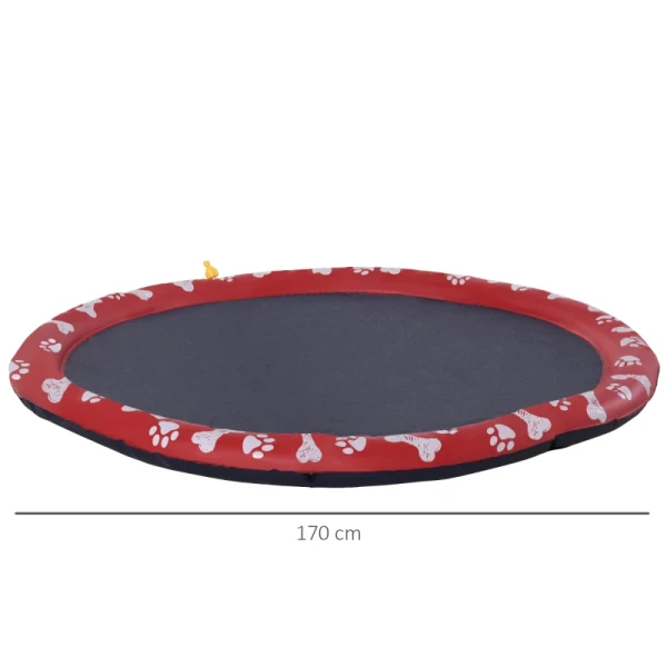 Hondenzwembad Waterspeelzwembad Antislip Heavy Duty Huisdiervriendelijk 170 Cm Rood 3