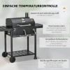 Houtskoolgrill BBQ-grillroker, Inclusief Thermometer, Flessenopener, 120 X 64 X 114 Cm, Zwart 5