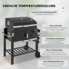 Houtskoolgrillroker BBQ-roker, 1 Plank, 1 Handdoekhouder, 2 Grillroosters, 113 Cm X 65 Cm X 108 Cm, Zwart 5