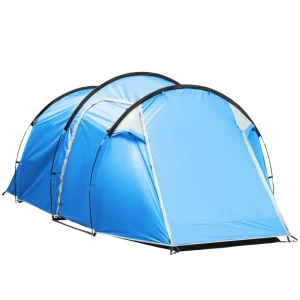 Kampeertent, Pop-up Tent Voor 2-3 Personen, Voorkamer En Slaapgedeelte, Waterdicht, 426 X 206 X 154 Cm, Lichtblauw 1