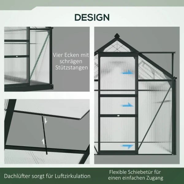 Kasbroeinest, Dakraam, Inloop, Gegalvaniseerde Voet, Weerbestendig, 190 Cm X 132 Cm X 201 Cm, Grijs 4