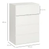 Ladekast, Dressoir, Ladekast, 4 Laden, 55 Cm X 33 Cm X 80 Cm, Wit 3