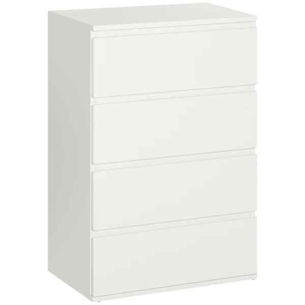 Ladekast, Dressoir, Ladekast, 4 Laden, 55 Cm X 33 Cm X 80 Cm, Wit 10