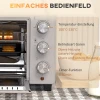 Mini-oven, 21L, 3 Kookmodi, 100C-230C, Rek En Bakplaat, Roestvrij Staal/glas, Zilver 7