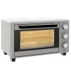 Mini-oven, 21L, 3 Kookmodi, 100C-230C, Rek En Bakplaat, Roestvrij Staal/glas, Zilver 10