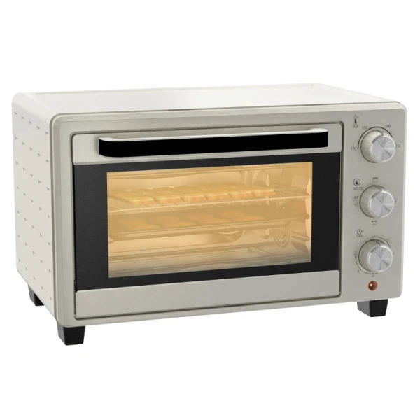 Mini-oven, 3 Standen, Tot 230 C, 1400W, Met Accessoires, 46x38,5x29cm, Crème 10