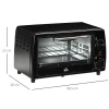 Mini-oven Broodroosteroven, 1 Bakplaat, 1 Grillrooster, Capaciteit 10 L, Timerfunctie, 36,5 Cm X 26 Cm X 22 Cm, Zwart 3