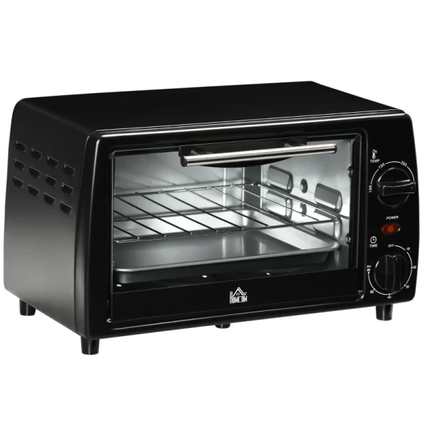 Mini-oven Broodroosteroven, 1 Bakplaat, 1 Grillrooster, Capaciteit 10 L, Timerfunctie, 36,5 Cm X 26 Cm X 22 Cm, Zwart 10
