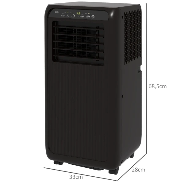 Mobiele Airconditioning Mini-airconditioningunit, 24-uurs Timer, 3 Snelheden, 33 X 28 X 68,5 Cm, Zwart 3