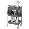 Multifunctionele Trolley Keukentrolley, 3 Planken, 4 Wielen, 53,5 Cm X 30,5 Cm X 75 Cm, Grijs 1