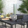 Outdoor Pizzaoven Met Pizzasteen, Pizzaschep, Ascompartiment, 82L X 39,5B X 58Hcm, Zwart/zilver 2