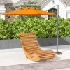 Outdoor Schommelstoel, Hoge Rugleuning, Verstelbare Basis, Grenenhout, 130 X 60 X 60cm, Teak 2