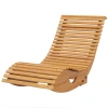 Outdoor Schommelstoel, Hoge Rugleuning, Verstelbare Basis, Grenenhout, 130 X 60 X 60cm, Teak 1