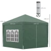 Paviljoen, Biertent, 4 Afneembare Zijwanden, 2 Ramen, Metalen Frame, 2,95 X 2,95 M, Groen 3