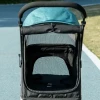 Pet Buggy Opvouwbare Hondenbuggy Met Regenhoes 2 Bekerhouders Blauw + Zwart 9