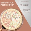 Pizzaoven Pizza Houtoven, 1 Pizzaschep, 1 Pizzasteen, 81 X 40 X 72 Cm, Zwart + Naturel 4