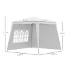 Pop Up Paviljoen Vouwpaviljoen, Inclusief Ster, Weerbestendig, 240 X 240 X 250 Cm, Wit 3