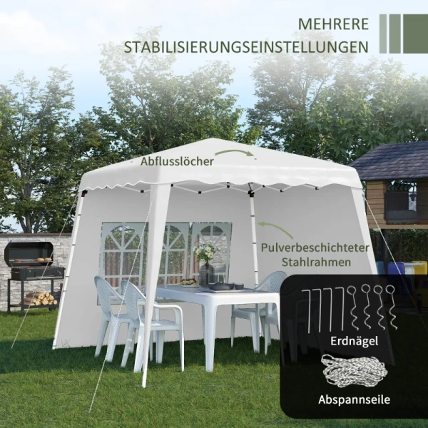 Pop Up Paviljoen Vouwpaviljoen, Inclusief Ster, Weerbestendig, 240 X 240 X 250 Cm, Wit 7