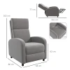 Relaxfauteuil TV-stoel, Uitklapbare Poten, Kantelbaar Tot 160, 64 X 86 X 102 Cm, Grijs 3