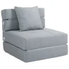 Relaxstoel Met Bedfunctie, Inclusief 1 Kussen, 70 Cm X 70 Cm X 61 Cm, Lichtgrijs 10