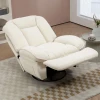 Relaxstoel, Verstelbaar, 104x100x102cm/164x76cm, Crèmewit 2