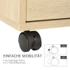 Rolcontainer Archiefkast, 4 Laden, 4 Wielen, MDF Hout, 46 Cm X 40 Cm X 65 Cm, Naturel 4