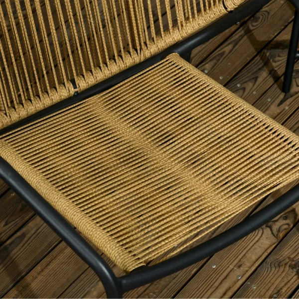 Rotan Terrasset, 3-delig, Zit- En Rugkussens, Kunstrotan, Metalen Frame, Groen 9