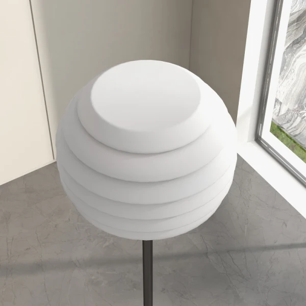 Staande Lamp Leeslamp, LED-licht, 39 X 39 X 153 Cm, Zwart + Wit 8