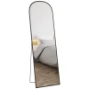 Staande Spiegel Full Body Spiegel Grote Spiegel, Modern Design, 50 Cm X 1,5 Cm X 161,5 Cm, Zwart 10