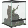 Terrarium, Glazen Behuizing, Afsluitbaar, Kabelmanagement, 45x45x60cm, Zwart 10