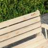 Tuinbank, Wagenwiel-design, Voor 2 Personen, Natuurlijk Hout, Donkerbruin, 105,5 X 56 X 79 Cm, Naturel 8