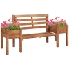 Tuinbankbank, Inclusief Plantenbakken, Hout, 184 Cm X 59 Cm X 95 Cm, Bruin 10