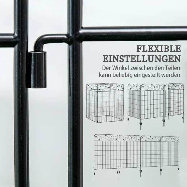 Tuinhek Gaashekwerk, Vintage Design, Weerbestendig, 365 Cm X 0,8 Cm X 112 Cm, Zwart 5