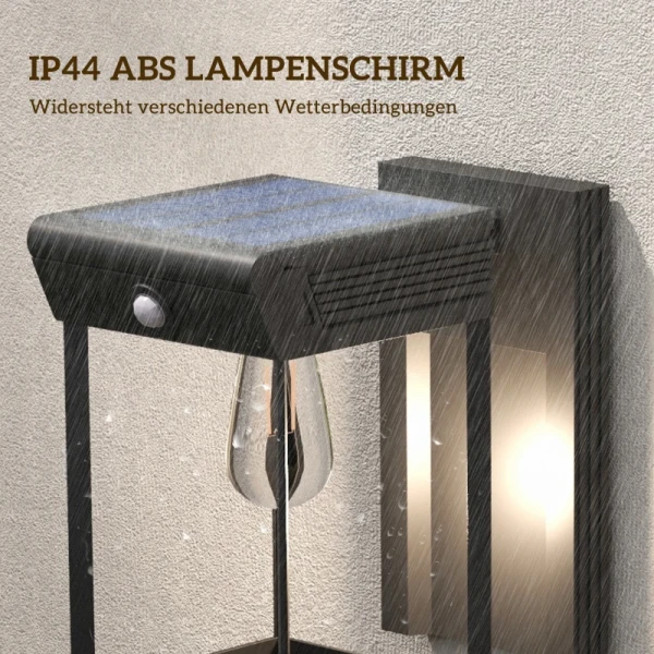 Tuinlamp Op Zonne-energie, Buitenlamp Op Zonne-energie, Weerbestendig, Bewegingssensor, 14 Cm X 24 Cm X 24 Cm, Zwart 7