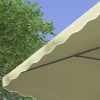 Tuinparasol, Zweefparasol, Sierrand, Ventilatiedak, Metalen Frame, 2,4x2,4x2,6m, Beige 7