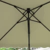 Tuinparasol, Zweefparasol, Sierrand, Ventilatiedak, Metalen Frame, 2,4x2,4x2,6m, Beige 8