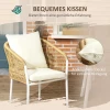 Tuinset, 5-delig, Rotan Look, Zit- En Rugkussens, Roestvrij Aluminium Frame, Geel/wit/beige 6