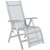 Tuinstoel Outdoor Loungestoel Tuinligstoel, Weerbestendig, 62cm X 96cm X 108cm, Grijs + Wit 10