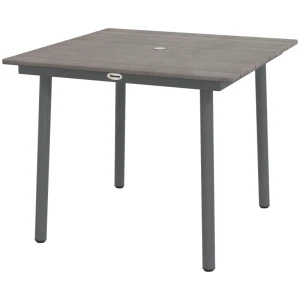 Tuintafel, Buiten Eettafel, Loungetafel, Weerbestendig, Modern Design, 90 X 90 X 75 Cm, Donkergrijs 1