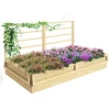 Verhoogd Plantenbak Kruidenbed, Weerbestendig, 1 Traliewerk, 183 X 98,5 X 95 Cm, Naturel 10