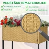 Verhoogd Plantenbak Tuinbed, 1 Plank, PE Rotan, 70 Cm X 30 Cm X 72 Cm, Zand 4