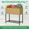 Verhoogd Plantenbak Tuinbed, 1 Plank, PE Rotan, 70 Cm X 30 Cm X 72 Cm, Zand 5