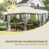 Vervangingsdak Voor Tuinpaviljoen, Met Ventilatiedak, Waterafvoergaten, Polyester, 3 X 3 M, Crèmewit 4