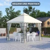 Vervangingsdak Voor Tuinpaviljoen, Met Ventilatiedak, Waterafvoergaten, Polyester, 3 X 3 M, Crèmewit 6