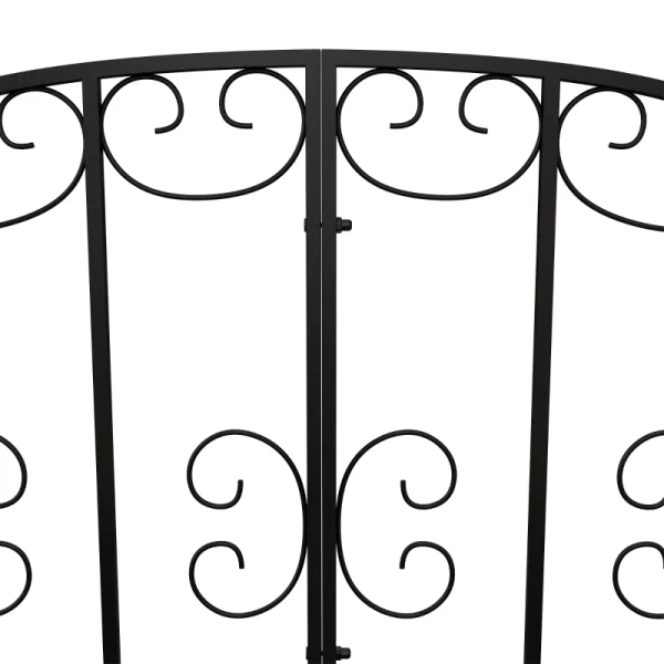 Vintage Stijl Metalen Tuinbrug, Tuin- En Vijverdecoratie, 119x67x70 Cm, Zwart 7