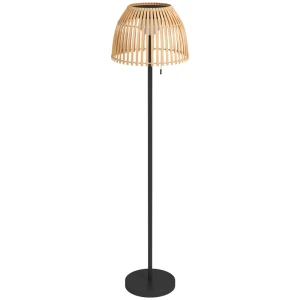 Vloerlamp Vloerlamp Design Vloerlamp, LED-licht, 3 Helderheidsniveaus, Bamboe, 39 X 39 X 153 Cm, Naturel 1