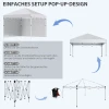 Vouwpaviljoen, 2 Zijwanden, In Hoogte Verstelbaar, Met Transporttas, RVS Frame, 3x3 M, Wit 5