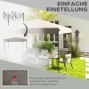 Vouwpaviljoen, Eenvoudig Op Te Zetten Met 1-knopssysteem, In Hoogte Verstelbaar, Metalen Frame, 3,6 X 3,6m, Beige 4