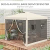 Vouwpaviljoen, In Hoogte Verstelbaar, Gaasgordijnen, Draagtas, Metalen Frame, 3 X 3 X 3 M, Beige 7