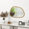 Wandspiegel Decoratieve Spiegel, Vintage Design, 70 Cm X 2,1 Cm X 50 Cm, Massief Hout, Natuurlijk 9